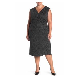 London Times Metallic Sheath Dress NWT